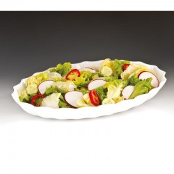 Zicco ZCP-296 لوحة عرض بيضاوية من البولي كربونات، 41.5 × 29.5 × 5.5 سم، أبيض - 1