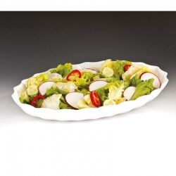 Zicco ZCP-296 Polycarbonate Oval Display Plate, 41.5x29.5x5.5 cm, White - Zicco