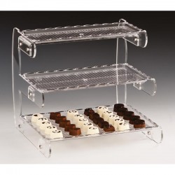 Zicco ZCP-309 Polycarbonate Display Stand with Tray, 3 Layers, 29 cm - Zicco