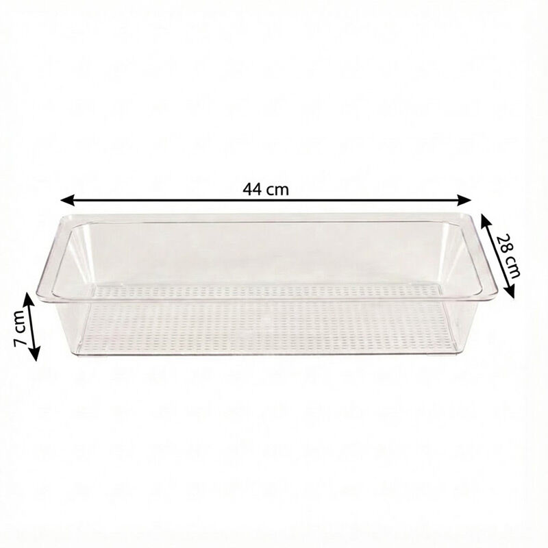 Zicco ZCP-314 صينية عرض من البولي كربونات، 44 × 28 × سم، شفافة - Zicco