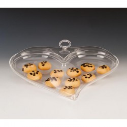 Zicco ZCP-320, Acrylic Heart Storage Container with Lid, 40x40x13 cm - Zicco