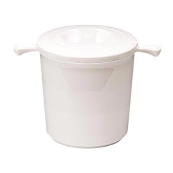 Zicco ZCP-338 Double Walled Polycarbonate Ice Bucket, 15x15 cm, White - Zicco