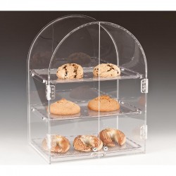 Zicco ZCP-366 Polycarbonate Display Stand with Tray, 3 Layers, 45.5 cm - Zicco
