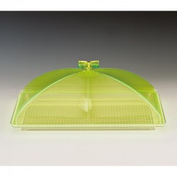 Zicco ZCP-373 Acrylic Storage Container with Polycarbonate Tray and Acrylic Lid, 28x43 cm, Green - Zicco