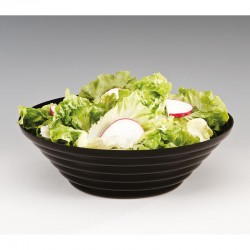 Zicco ZCP-423 Acrylic Grooved Bowl, 34 cm, Black - Zicco