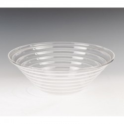 Zicco ZCP-423 Acrylic Grooved Bowl, 34 cm, Clear - Zicco
