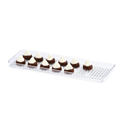 Zicco ZCP-460 Polycarbonate Chocolate Display Tray, 10x30 cm - 1