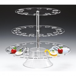 Zicco ZCP-496 Acrylic Service Stand, 45 Compartment, 63 cm, Clear - Zicco