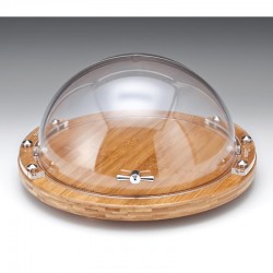 Zicco ZCP-529 Polycarbonate Fan with Wooden Bottom Rolltop Cover, 38 cm - Zicco