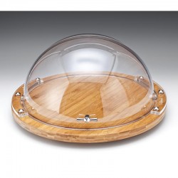 Zicco ZCP-530 Polycarbonate Fan with Wooden Bottom Rolltop Cover, 46 cm - Zicco