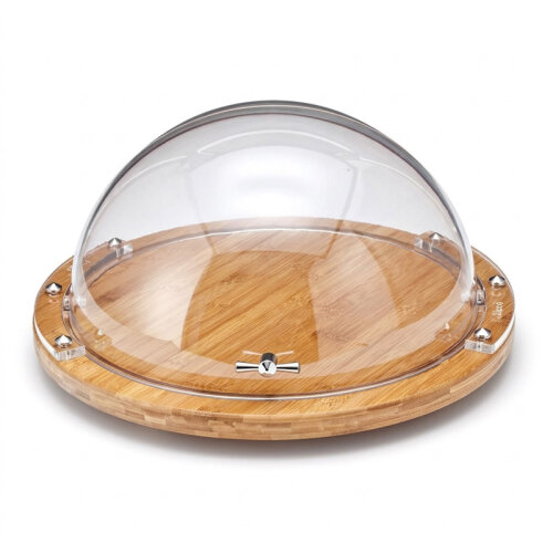 Zicco ZCP-530 Polycarbonate Fan with Wooden Bottom Rolltop Cover, 46 cm - Zicco