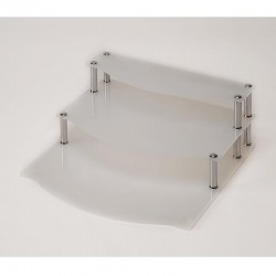 Zicco ZCP-570 Acrylic Ladder Stand, 3 Tier, 59x60x22x10 cm - Zicco