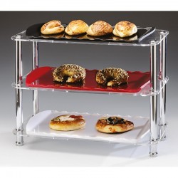 Zicco ZCP-573 Melamine Tray Display Stand, 3 Layers, 39 cm, Clear - Zicco
