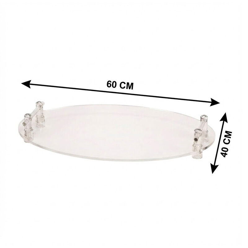 Zicco ZCP-583 Acrylic Oval Display Stand, 60x40 cm - Zicco
