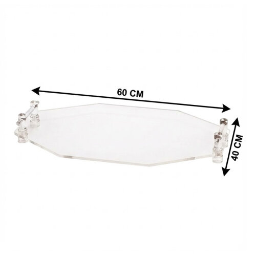 Zicco ZCP-587 Acrylic Octagon Display Stand, 60x40 cm - 2