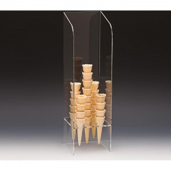 Zicco ZCP-595 Acrylic Ice Cream Cone Holder, 14x14x49 cm - Zicco
