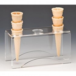 Zicco ZCP-606 Acrylic Ice Cream Service Stand, 20.5x8.5x10 cm - Zicco