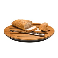 Zicco ZCP-610 Bread Cutting Board with Polycarbonate Bottom, 42 cm, Black - Zicco