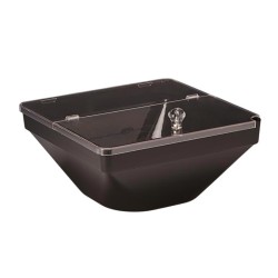 Zicco ZCP-612 وعاء عرض من البولي كربونات مع غطاء، 26 × 26 × 12 سم، أسود - Zicco