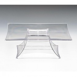 Zicco ZCP-628 Standing Polycarbonate Display Stand, 30x30x10.5 cm, Clear - Zicco