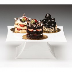 Zicco ZCP-628 Standing Polycarbonate Display Stand, 30x30x10.5 cm, White - Zicco