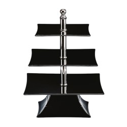 Zicco ZCP-632 Polycarbonate Display Stand, 3 Layers, 39 cm, Black - Zicco