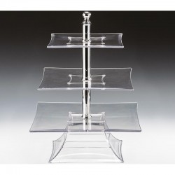 Zicco ZCP-632 حامل عرض من البولي كربونات، 3 طبقات، 39 سم، شفاف - Zicco