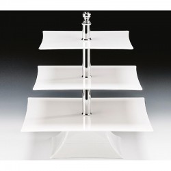 Zicco ZCP-638 Polycarbonate Display Stand, 3 Layers, 44 cm, White - Zicco