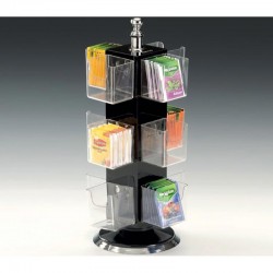 Zicco ZCP-651 Acrylic Rotating Tea Bag Stand, 36 cm, Black - Zicco