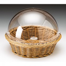 Zicco ZCP-660 Polycarbonate Rolltop Straw Bread Basket with Lid, 35x10 cm - Zicco