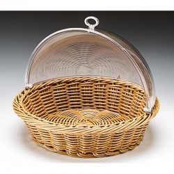 Zicco ZCP-661 Polycarbonate Rolltop Bread Basket with Lid, 41x21 cm, Wicker - Zicco
