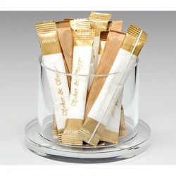 Zicco ZCP-671 Acrylic Stick Sachet Sugar Bowl, 8-10x7 cm - Zicco