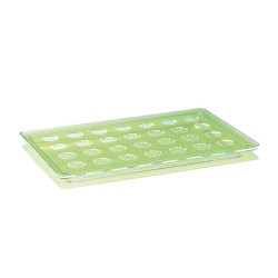 Zicco ZCP-678 Shot Service Stand with Polycarbonate Tray, 28 pcs, 44x 8 cm, Green - Zicco