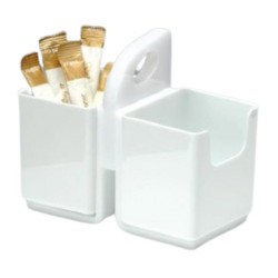 Zicco ZCP-685 Polycarbonate Stick Sugar Bowl, 2 pcs, 13x7 cm, White - Zicco