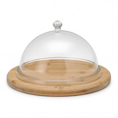 Zicco ZCP-687 Acrylic Round Fan with Lid, Wooden Base, 26 cm - Zicco