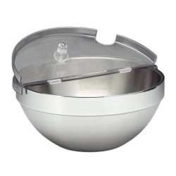 Zicco ZCP-692 وعاء فولاذي مع براغي مزدوجة، غطاء بولي كربونات، 23 × 11 سم - Zicco