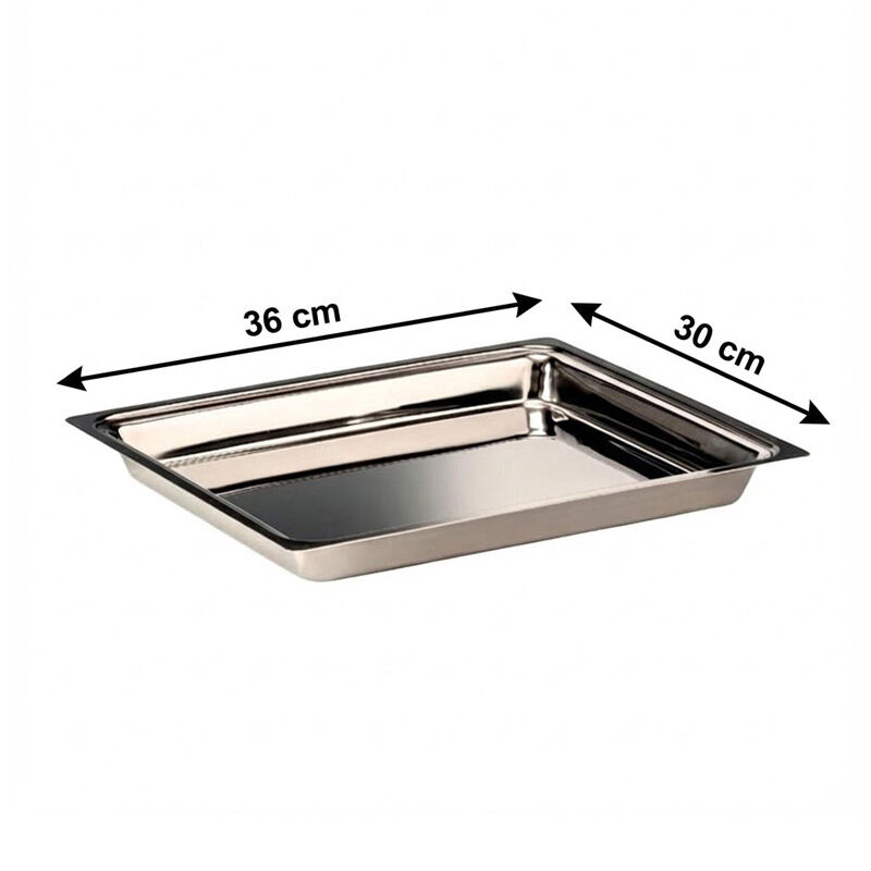 Zicco ZCP-716 صينية عرض فولاذية، GN 1/2، 30 × 36 سم - Zicco