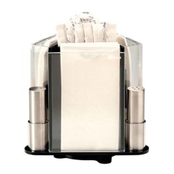 Zicco ZCP-736 Salt and Pepper Shaker Napkin Holder Menu Set, 18x18x18 cm - Zicco