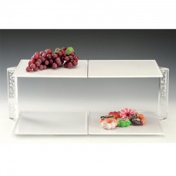 Zicco ZCP-737 Melamine Tray Display Stand, 2 Layers, 67x40 cm - Zicco