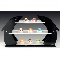 Zicco ZCP-740 3 Tier Display Stand with Melamine Tray, 45 cm - Zicco