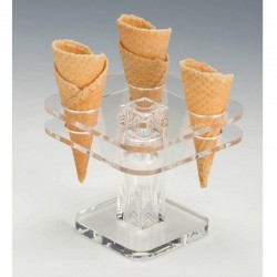 Zicco ZCP-762 Acrylic Ice Cream Serving Stand, 13x13 cm - Zicco