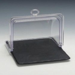 Zicco ZCP-767 Polycarbonate Rolltop Covered Melamine Bottom Storage Container, GN 1/2, 32x26 cm - Zicco