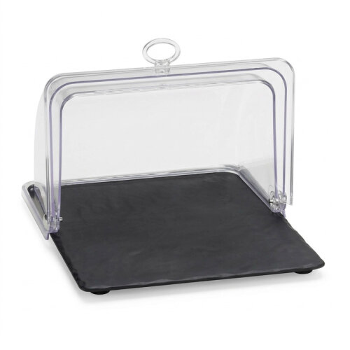 Zicco ZCP-767 Polycarbonate Rolltop Covered Melamine Bottom Storage Container, GN 1/2, 32x26 cm - 1