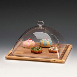 Zicco ZCP-786 Polycarbonate Square Storage Container with Lid, 34x34x16 cm, Wood - Zicco