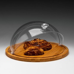 Zicco ZCP-827 Polycarbonate Bamboo Bottom Rolltop Covered Fan, 36x19 cm - Zicco