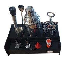 Zicco ZCP-835 Bar Cocktail Set, Steel Shaker, 11 Pieces - Zicco