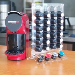 Zicco ZCP-839 Acrylic Capsule Coffee Stand, 56 Capsule Capacity, 20x28 cm - 1