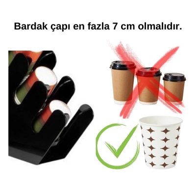 Zicco ZCP-847 Akrilik Karton Bardak Standı, 38.5x8x42 cm - 3