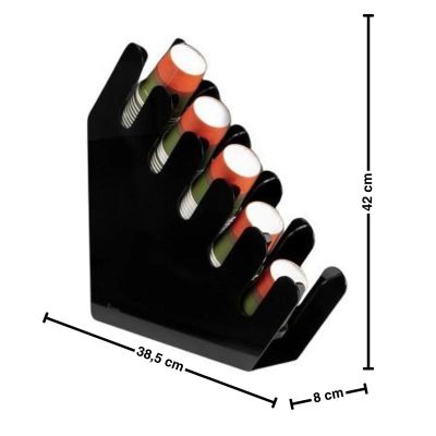 Zicco ZCP-847 Akrilik Karton Bardak Standı, 38.5x8x42 cm - 4