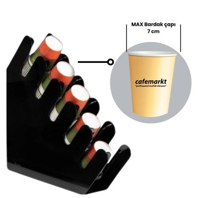 Zicco ZCP-847 Akrilik Karton Bardak Standı, 38.5x8x42 cm - Zicco